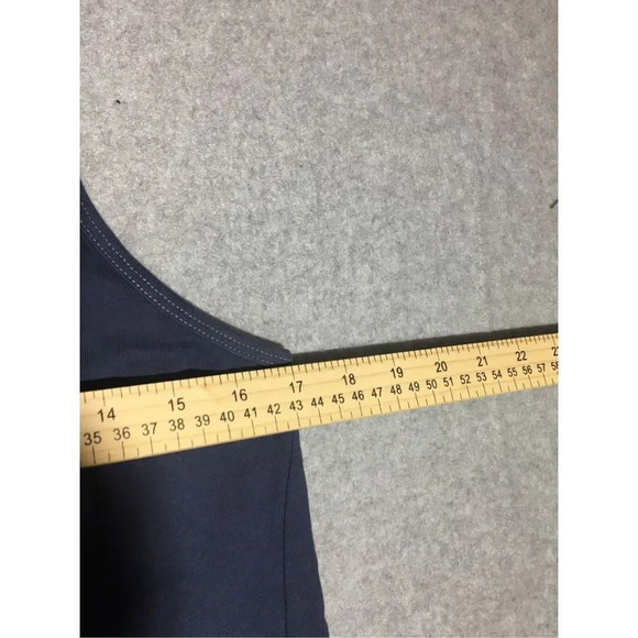 Womens Life is Good Tank Top Size Small Supermom Mom Mother Navy Blue Cotton - Picture 4 of 5